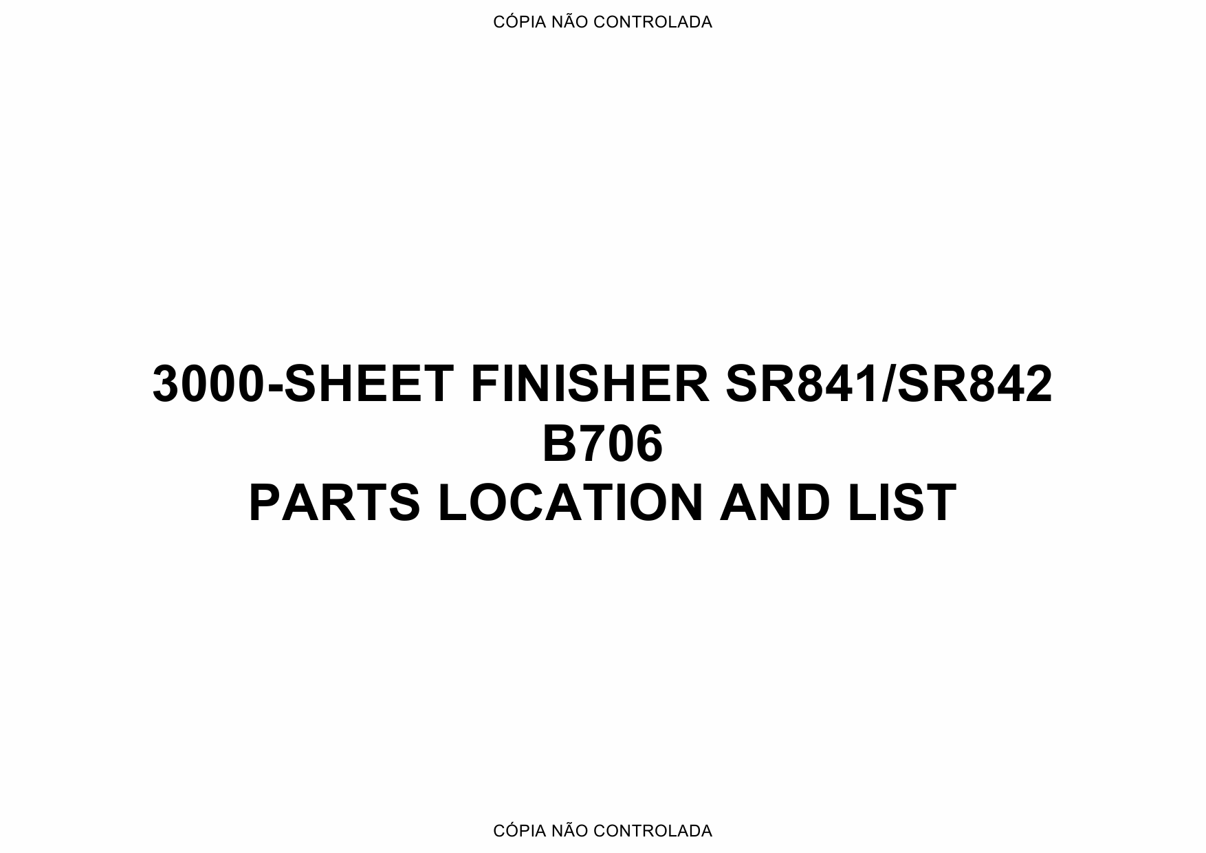 RICOH Options B706 3000-SHEET-FINISHER Parts Catalog PDF download-1